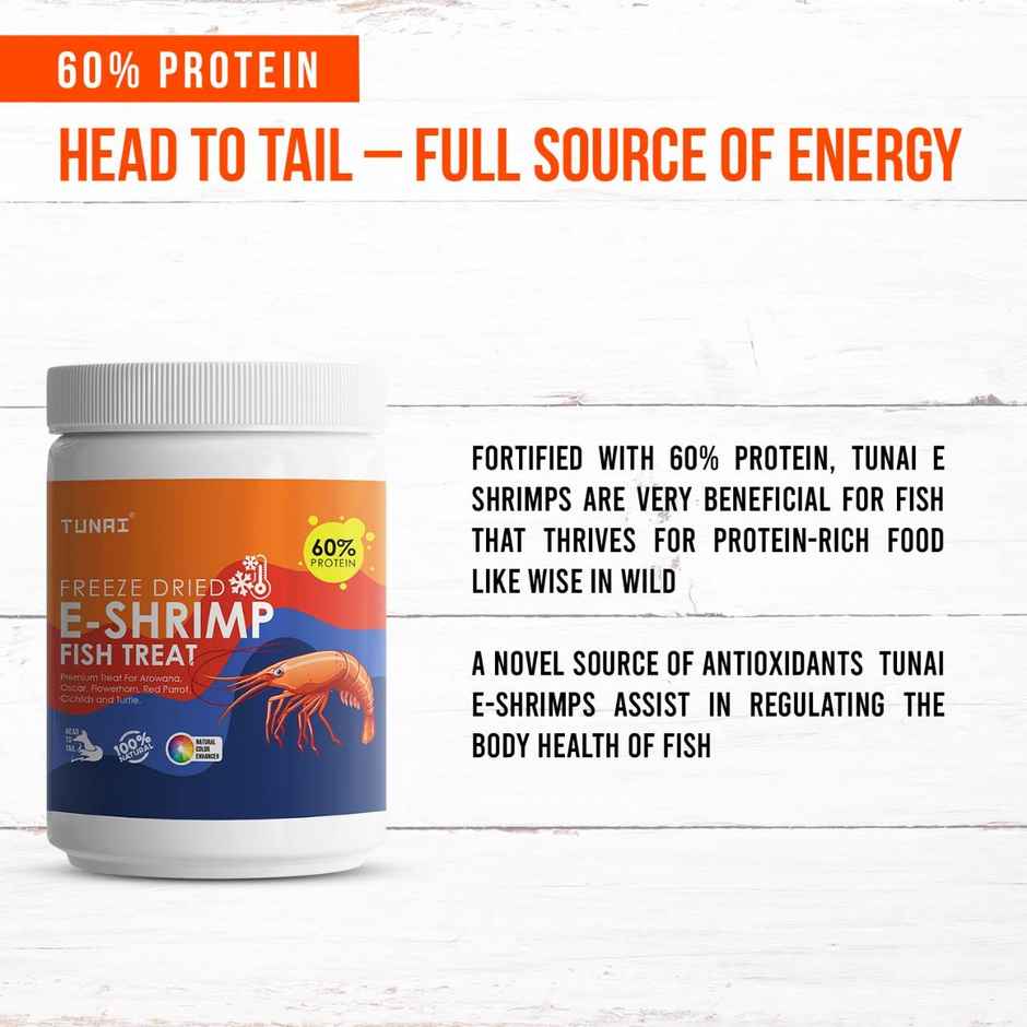 Tunai Freeze Dried Shrimp Treat For Monster Fish