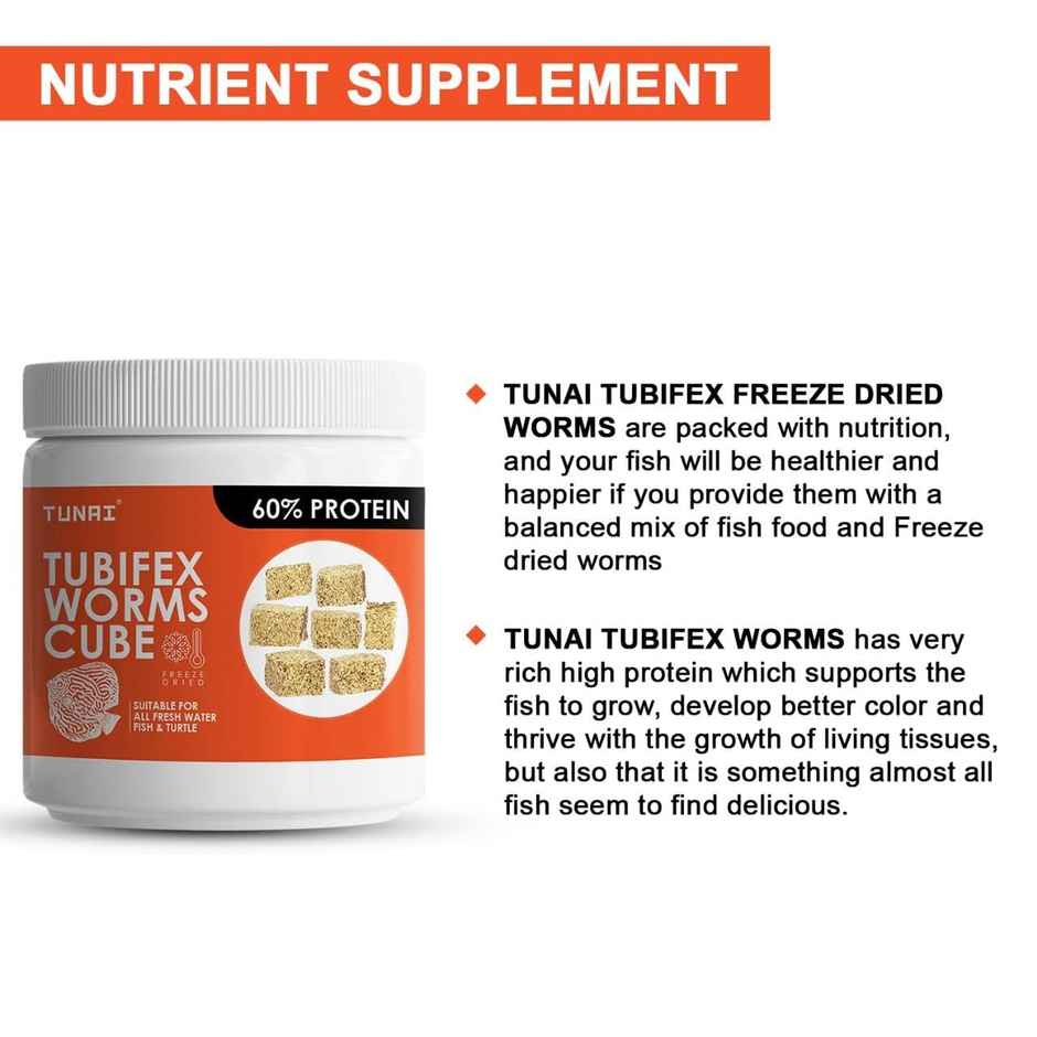 Tunai Freeze Dried Tubifex Worms