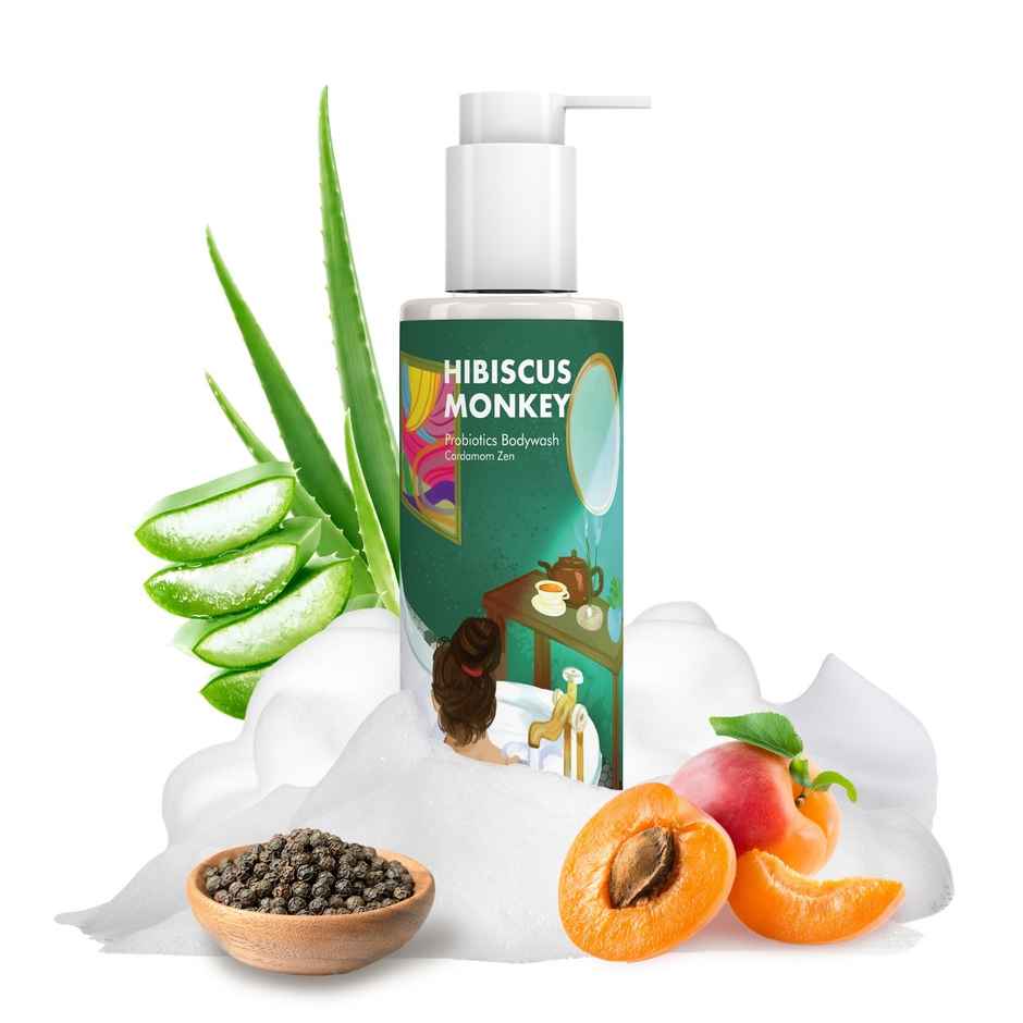 Hibiscus Monkey Cardamom Zen Probiotics Body Wash