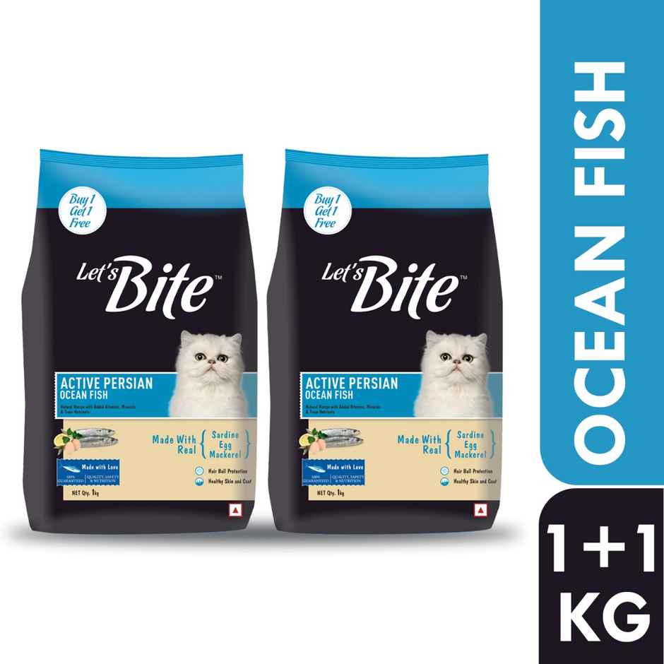 Let's Bite Active Persian Ocean Fish Dry Cat Food (Buy 1 Get 1 Free)