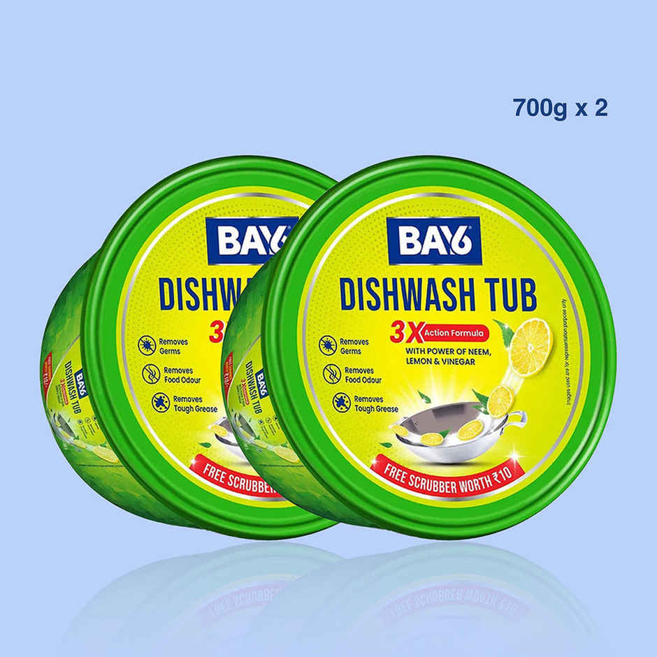 BAY6 Dishwashbar Tub with Free Scrubber Combo