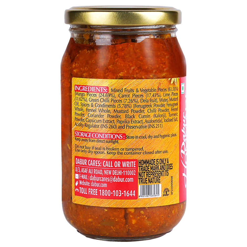 Dabur Hommade Mixed Pickle Bottle