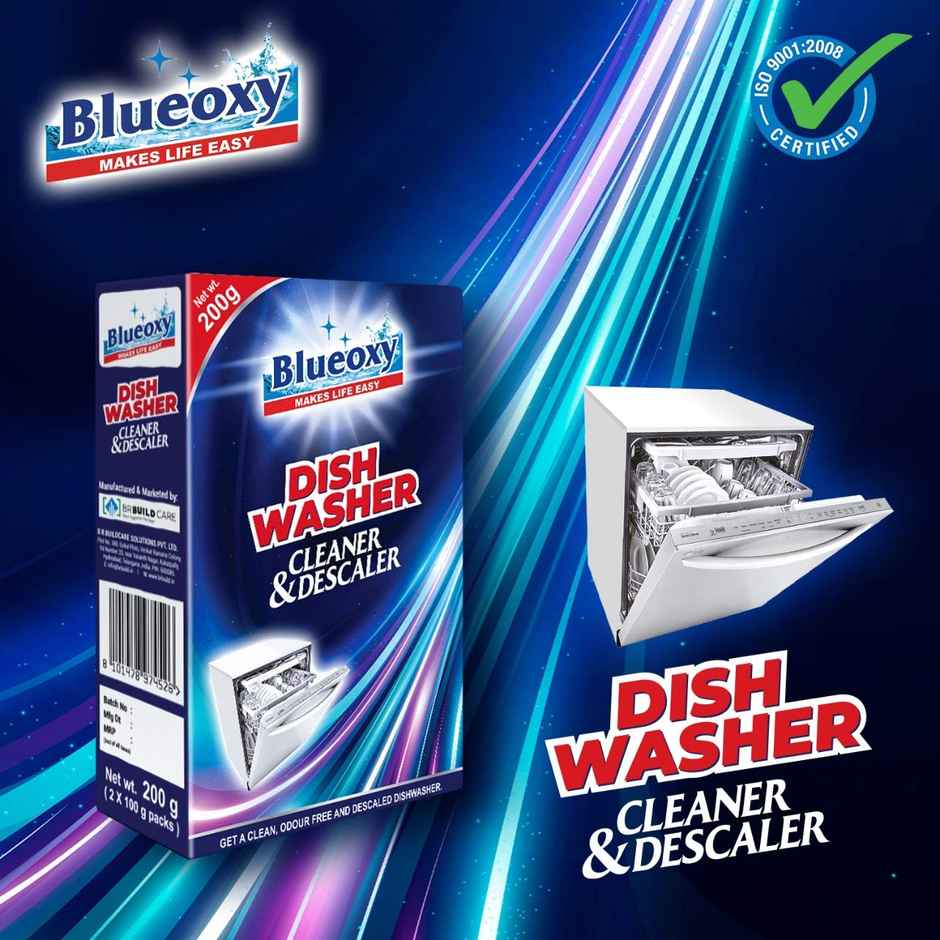 Blueoxy Dishwasher Cleaner And Descaler Powder | Remove Hardwater Build-Up Limescale And Rust