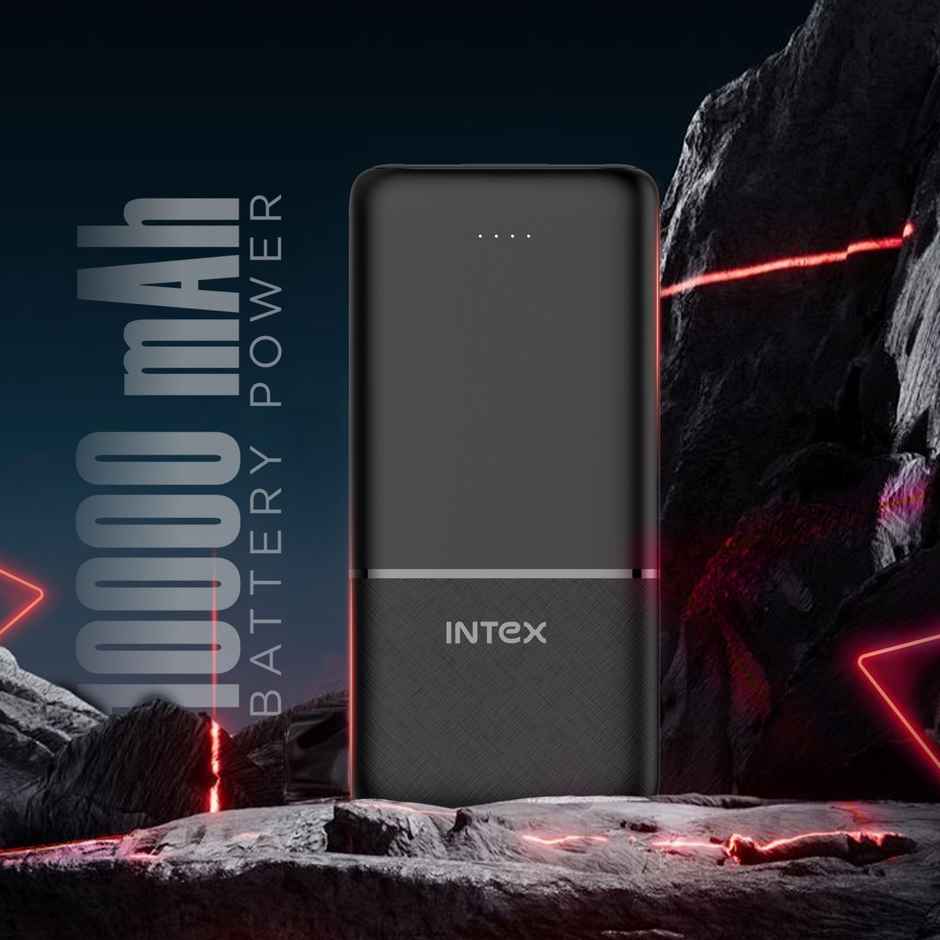 Intex 10K mAh 12W Ultra Poly Power Bank | Black
