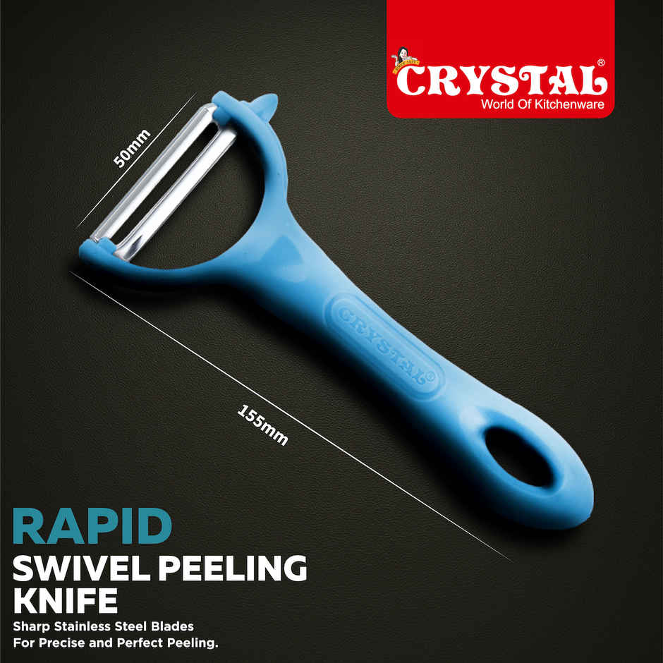 Crystal Rapid Swivel Peeler Hardened Surgical Steel Blades Perfect For Fruit And Vegetables
