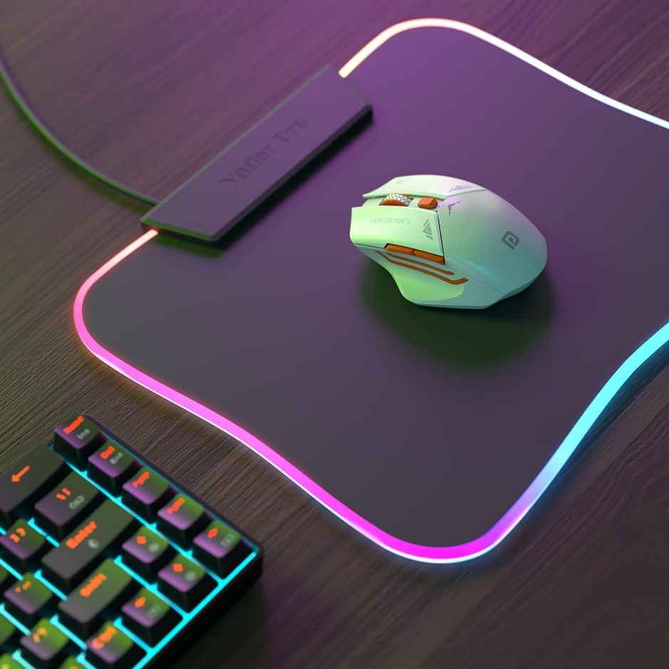 Portronics Vader Pro Wireless Gaming Mouse with 2.4 GHz Receiver | 6 Buttons - Stone Grey