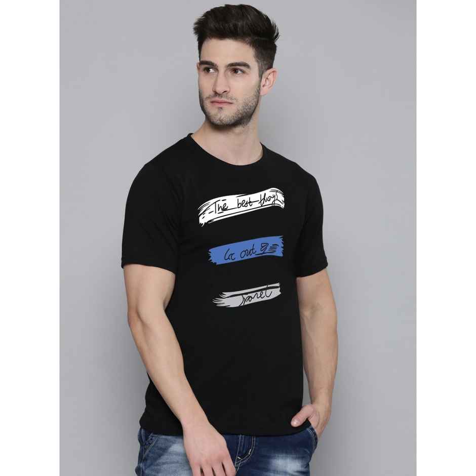 Smartees Men's Printed T-shirt | Style No 27 | Black - M