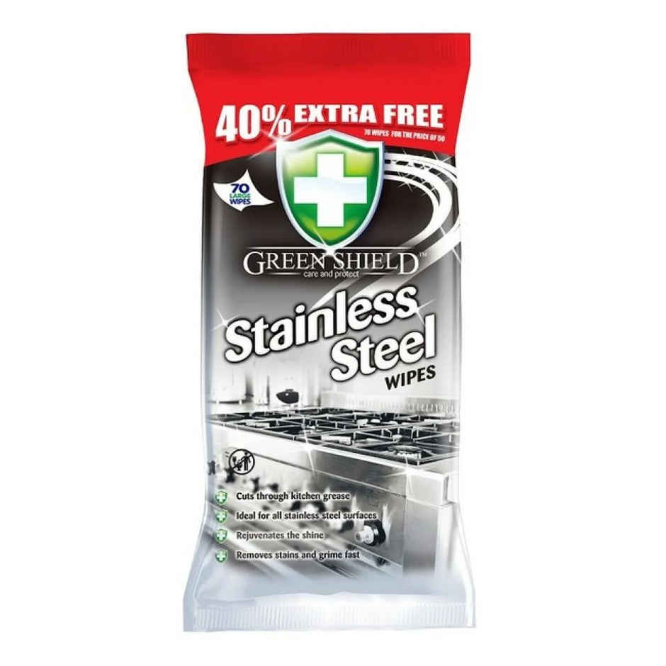 Greenshield Anti Bacterial Stainless Steel Wipes