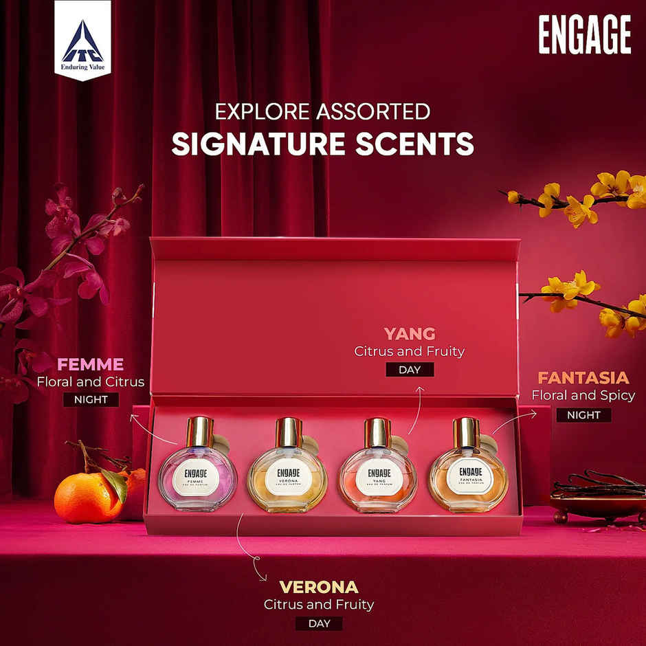 Engage Luxury Perfume Gift Set for Women, Travel Sized, Assorted Pack