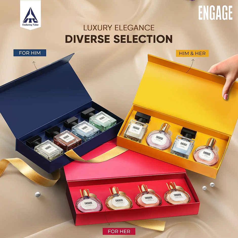Engage Luxury Perfume Gift Set for Women, Travel Sized, Assorted Pack