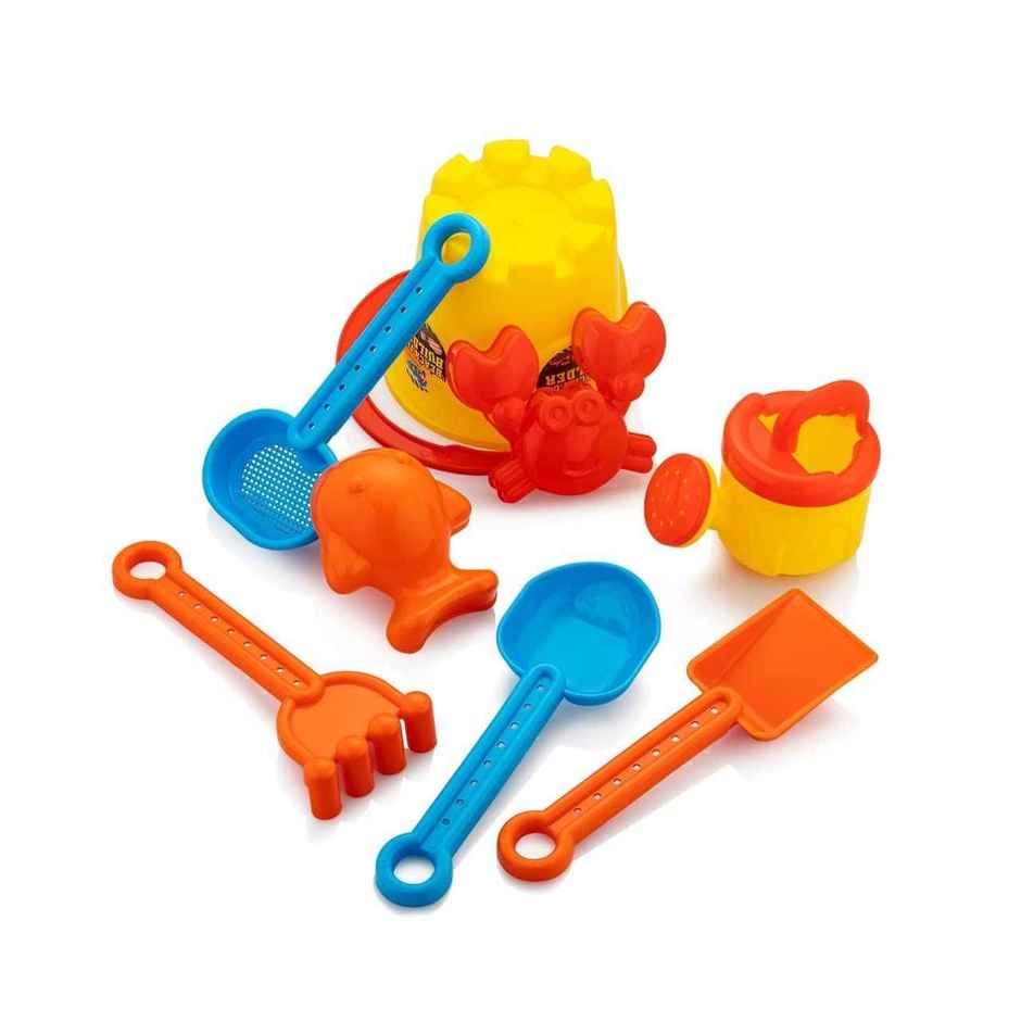 Storio Beach Sand Castle Set | Sand Toys with Fish & Crab Moulds