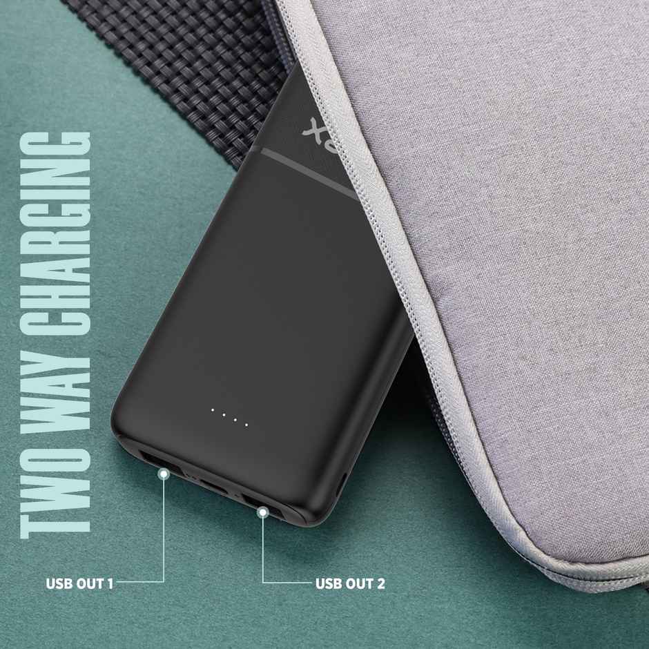 Intex 10K mAh 12W Ultra Poly Power Bank | Black