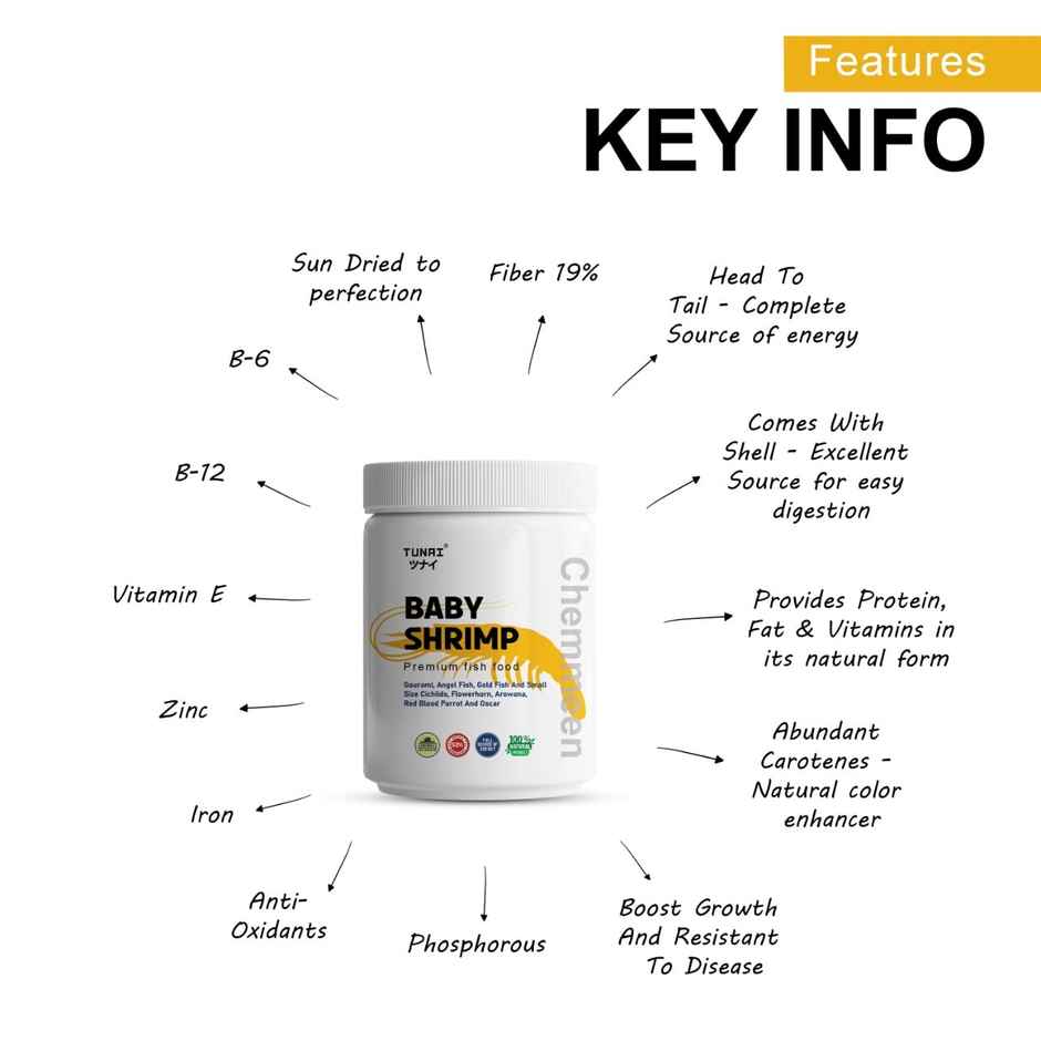Tunai Sun Dried Baby Shrimp For Fish