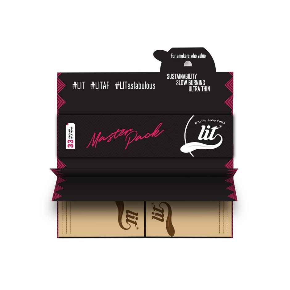 LIT White Rolling Tray with Free 2 Thins Cone