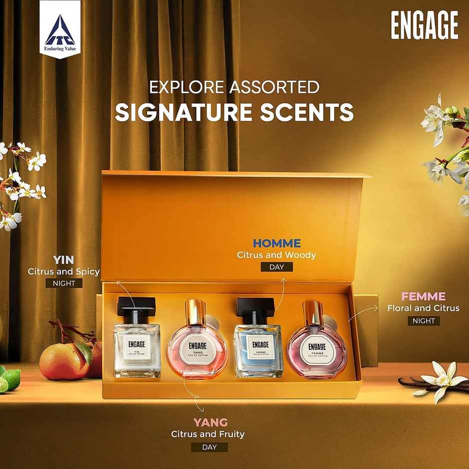 Engage Luxury Perfume Gift Set for Men & Women, Travel Sized, Assorted Pack