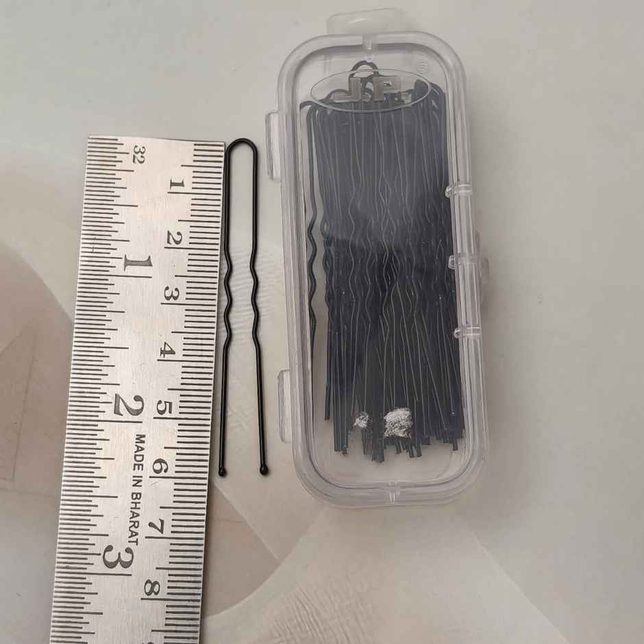 Juda Pins Set in a Plastic Box 60mmfor Girls and Women | Black