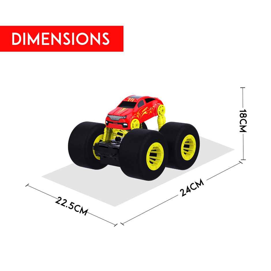 SEEDO Remote Control Car 1:16 , 2.4 GHz ,USB Rechargeable, Fast Speed Super Sonic Stunt Car | Red