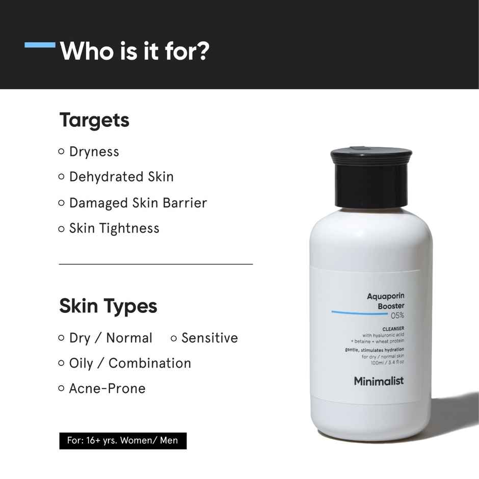 Minimalist Aquaporin Booster 05% Cleanser Face Wash