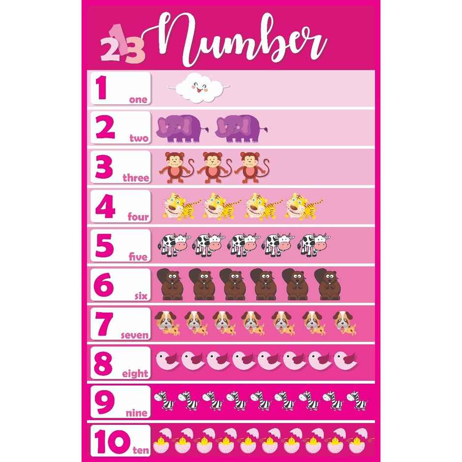 Paper Plane Design Kids Early Learning Educational Poster | Size 12 x 18 Inch | D2