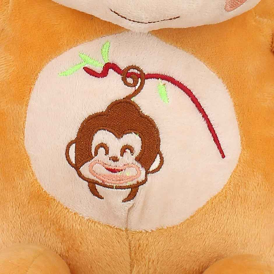 Dearjoy Plush Monkey Shaped Soft Toy Cum Pillow Brown - 30Cm