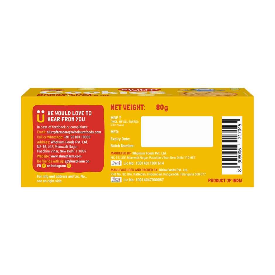 Slurrp Farm No Maida No Palm Oil Banana Oat Cookies - Yummy Biscuits for Kids