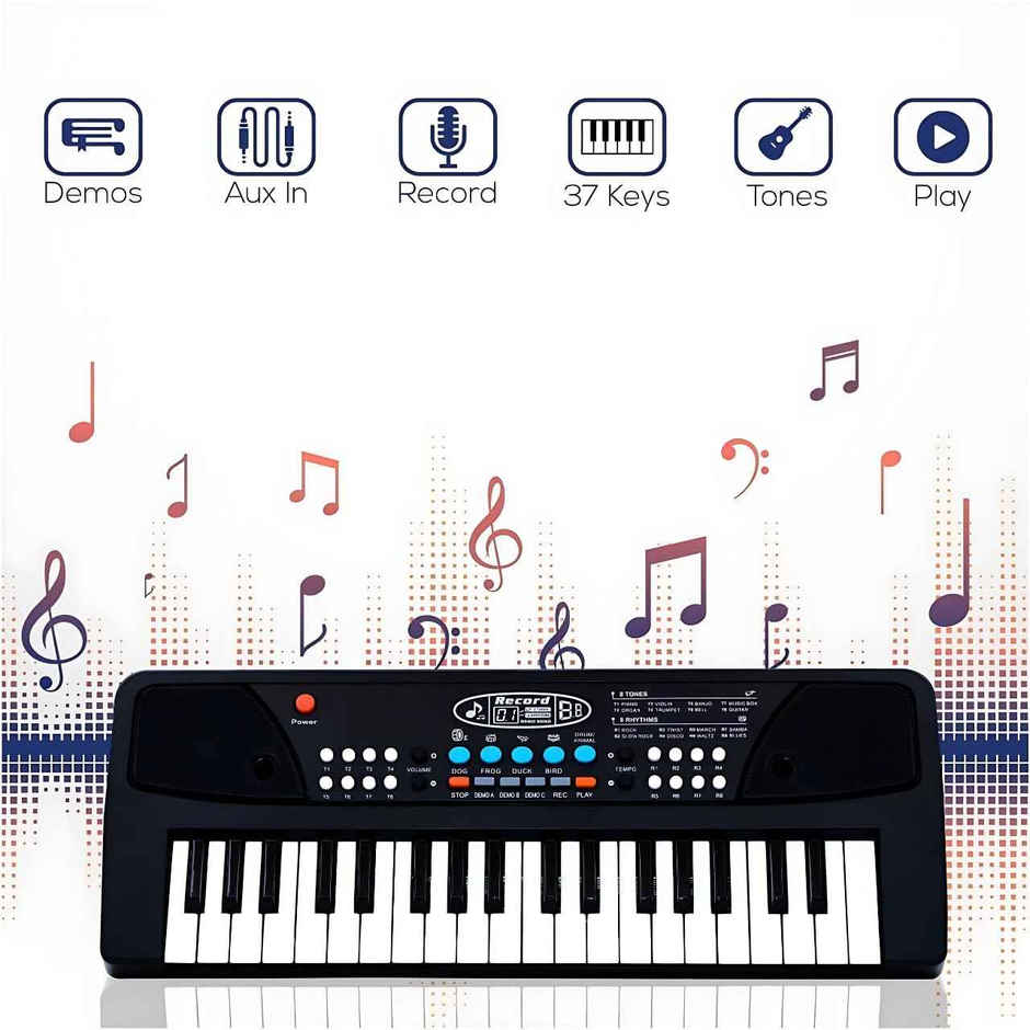 Chigy Wooh 37-Key Kids Piano Keyboard with Microphone & Recording Feature | Electronic Musical Toy