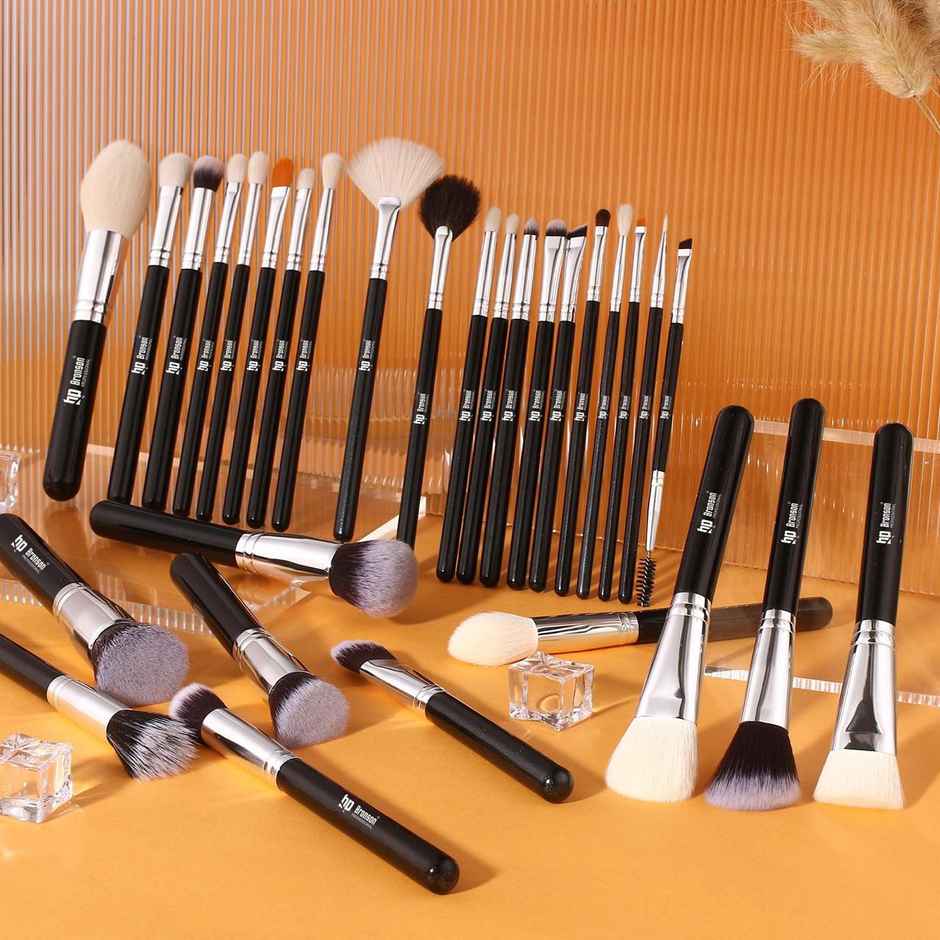 Bronson Porfessional 30 Pcs Brush Set for Face & Eye Luxury Makeup Tool Soft Bristles