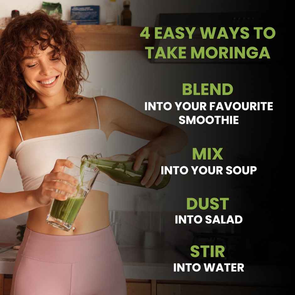 Carbamide Forte 100% Organic Moringa Powder - Moringa Oleifera USDA Certified Moringa Leaves Powder