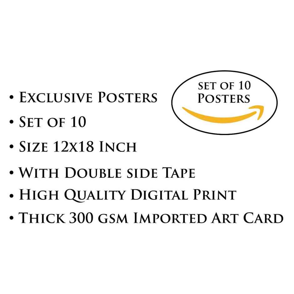 Paper Plane Design Wall Posters For Office Decor | Set of 10 | Size | 12 Inch x 18 Inch | D78