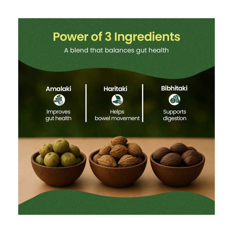 Kerala Ayurveda Triphala Tablets | Ayurvedic Gut Health & Constipation Relief | Supports Digestion