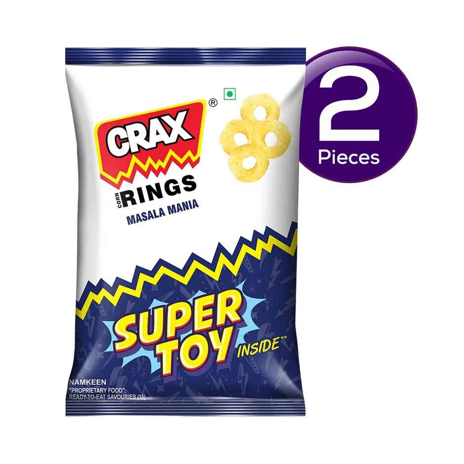 Crax Corn Rings Masala Mania Puff Snacks Combo