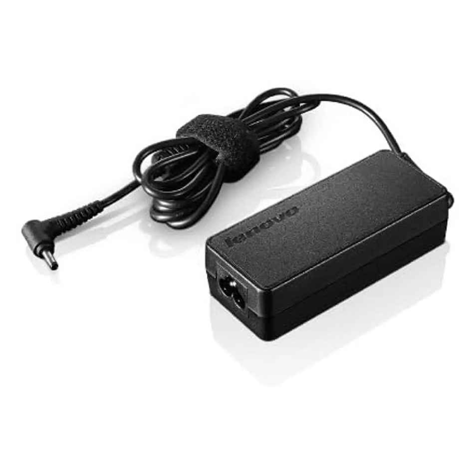 Lenovo 65W Laptop Round Pin Adapter/Charger with Power Cord for Select Models - Black