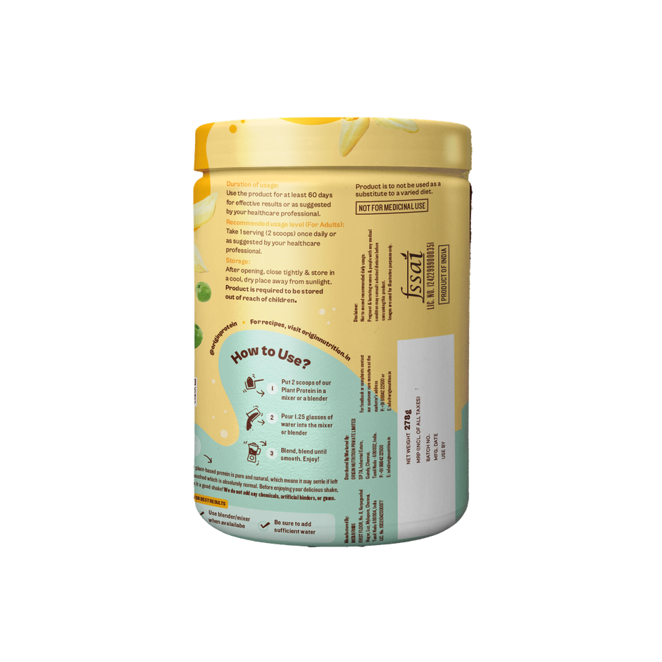 Origin Nutrition Daily Plant Protein Vanilla Flavour- 7 Servings