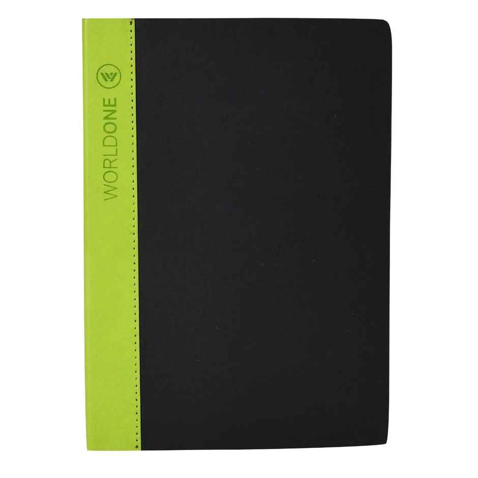 Worldone B5 Size Ruled Single Line Pu Executive Notebook (Olive Green, 224 Pages 14 x 22 cm)