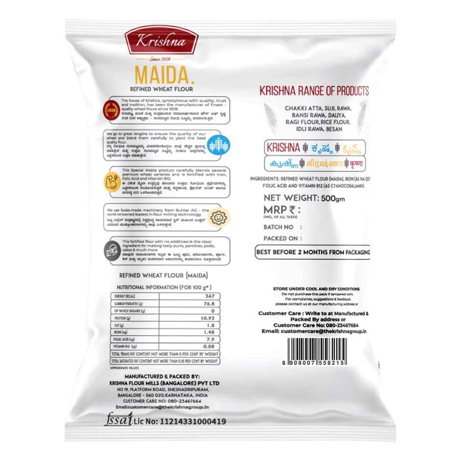 Krishna Fortified & Unbleached Maida