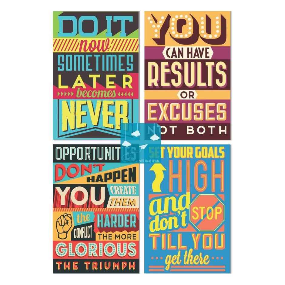 Paper Plane Design Wall Posters For Office Decor | Set of 10 | Size | 12 Inch x 18 Inch | D75