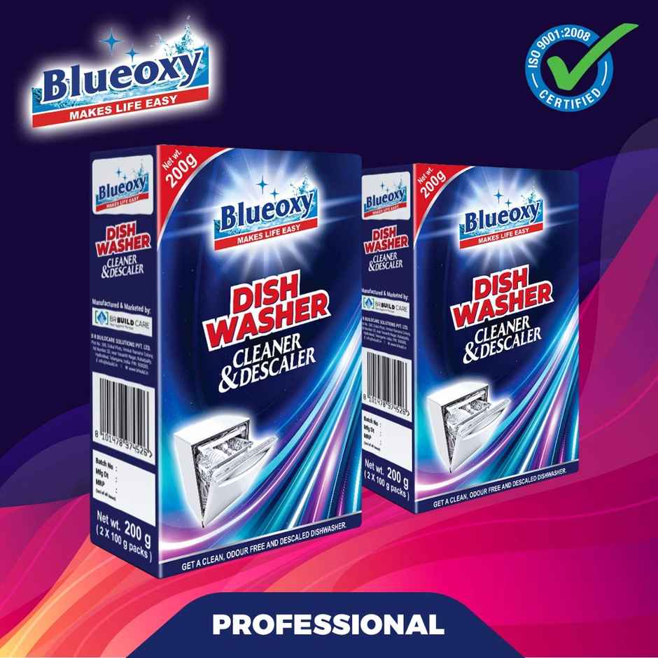 Blueoxy Dishwasher Cleaner And Descaler Powder | Remove Hardwater Build-Up Limescale And Rust