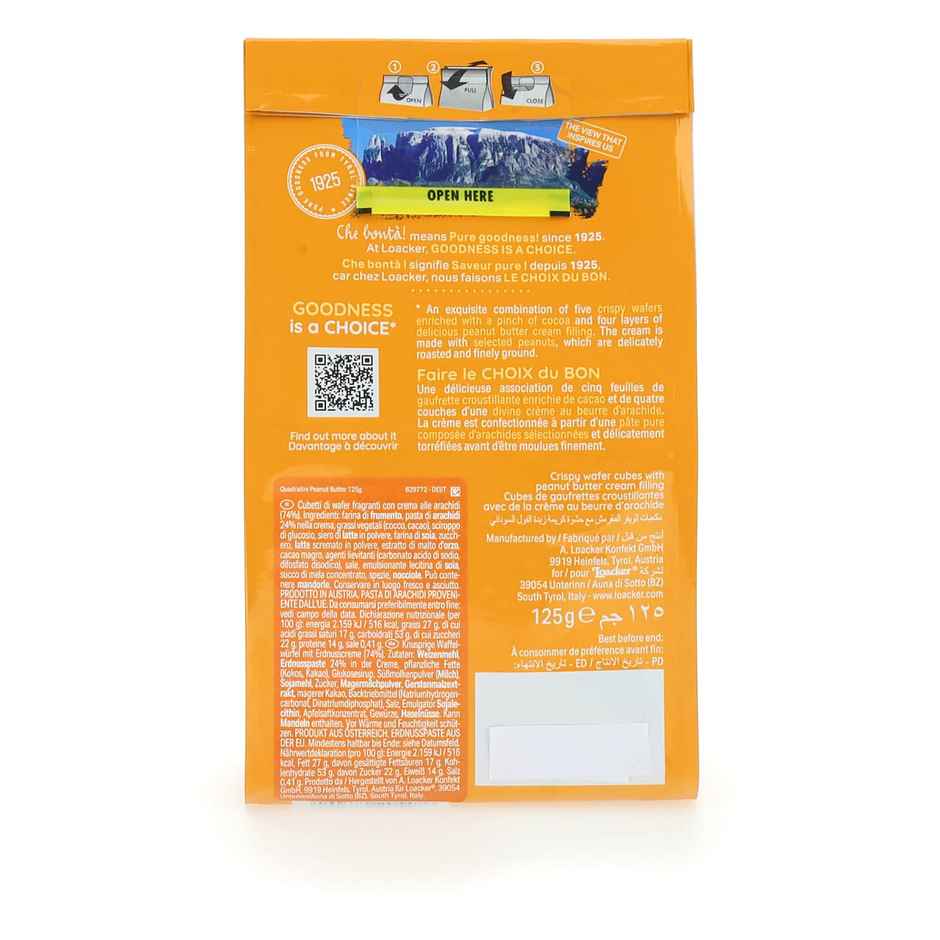 Loacker Quadratini Peanut Butter Wafer