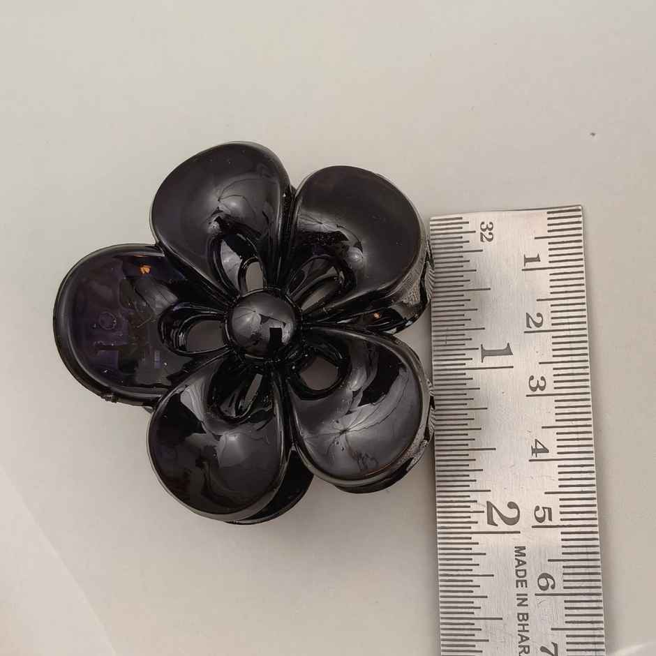 The Opal Factory Hair Accessories | Transparent Floral Claw Clips | Pack of 4