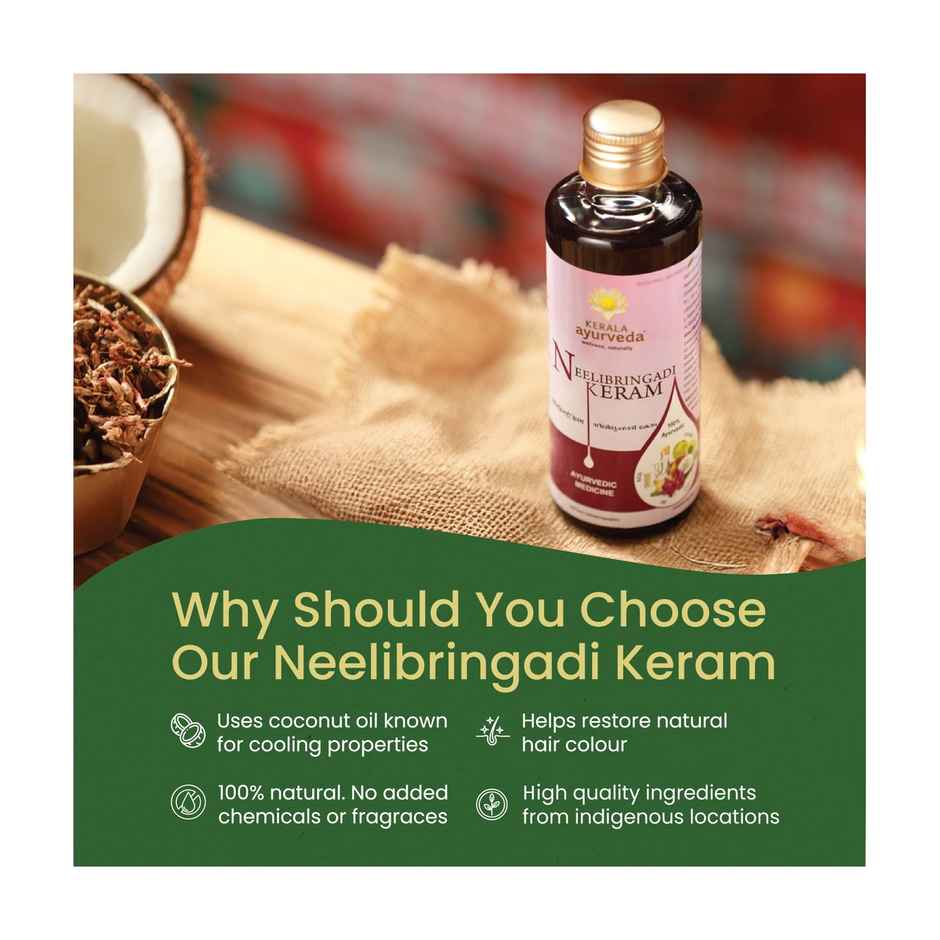 Kerala Ayurveda Neelibhringadi Hair Oil |Added Bhringraj, Amla for Hairfall Control & Hair Growth