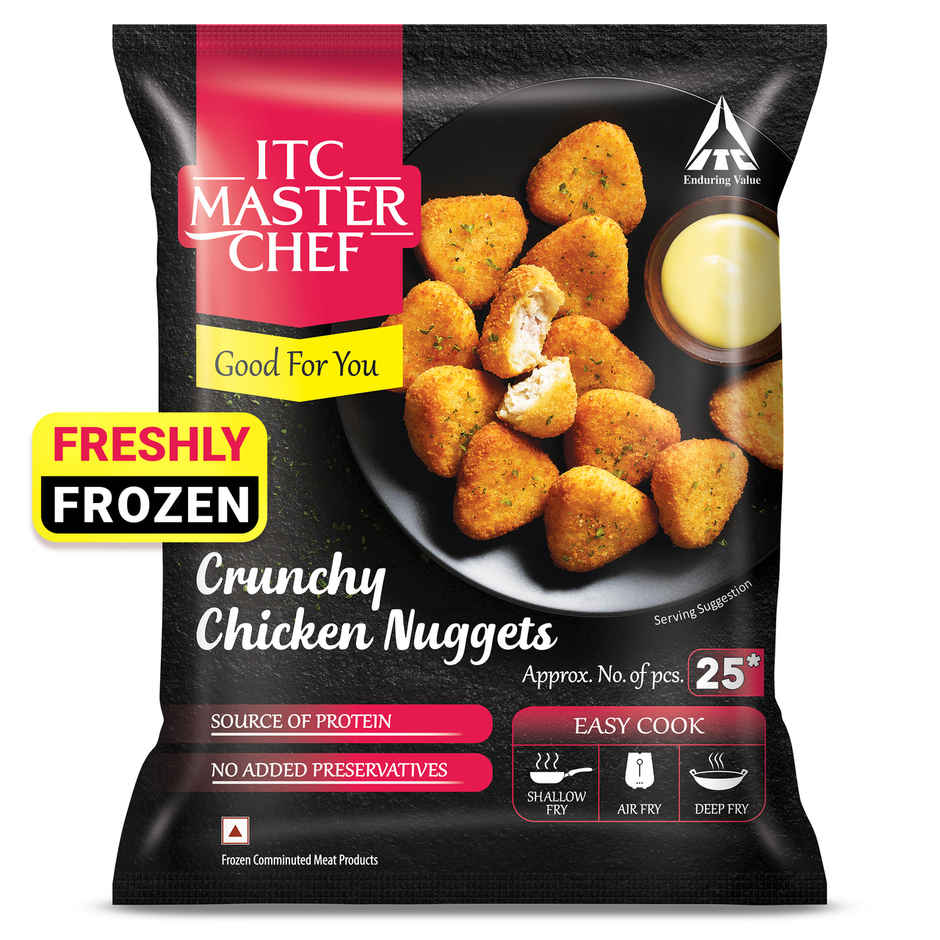 ITC Master Chef Crunchy Chicken Nuggets | Source of Protein | No Added Preservatives | 25 pieces