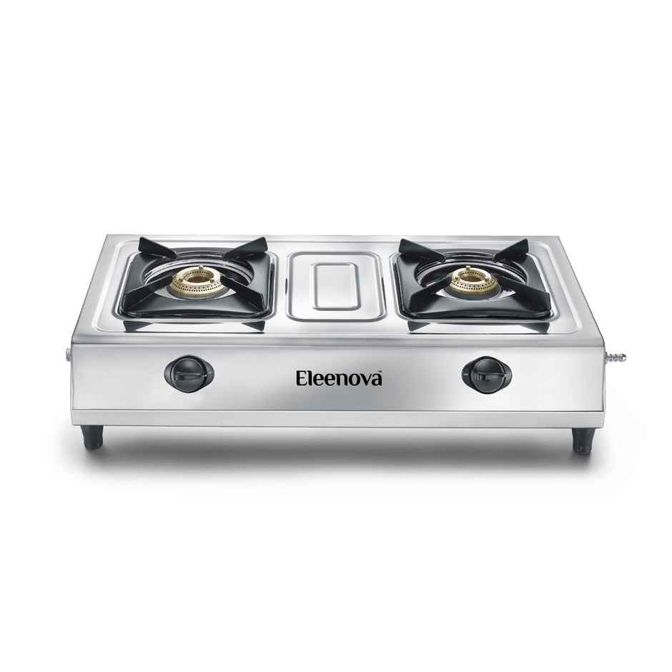 Eleenova Majesty Stainless Steel Gas Stove With 2 Brass Burners