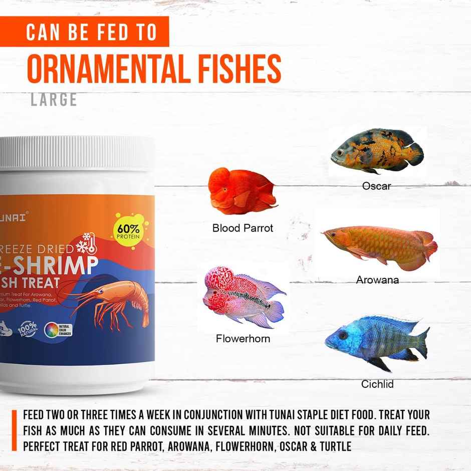 Tunai Freeze Dried Shrimp Treat For Monster Fish