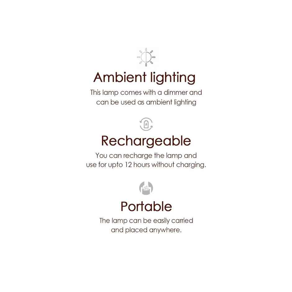 Rosha Splendore Table Lamp - Black