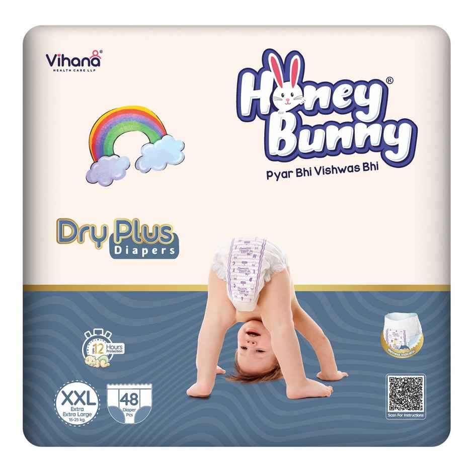 Honey Bunny Super Soft Dry Plus Pant Style Diaper | 2XL | 48 pcs
