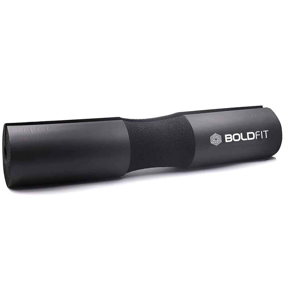 Boldfit Barbell Pad For Weight Lifting With Extra Cushion Squat Pad - Black