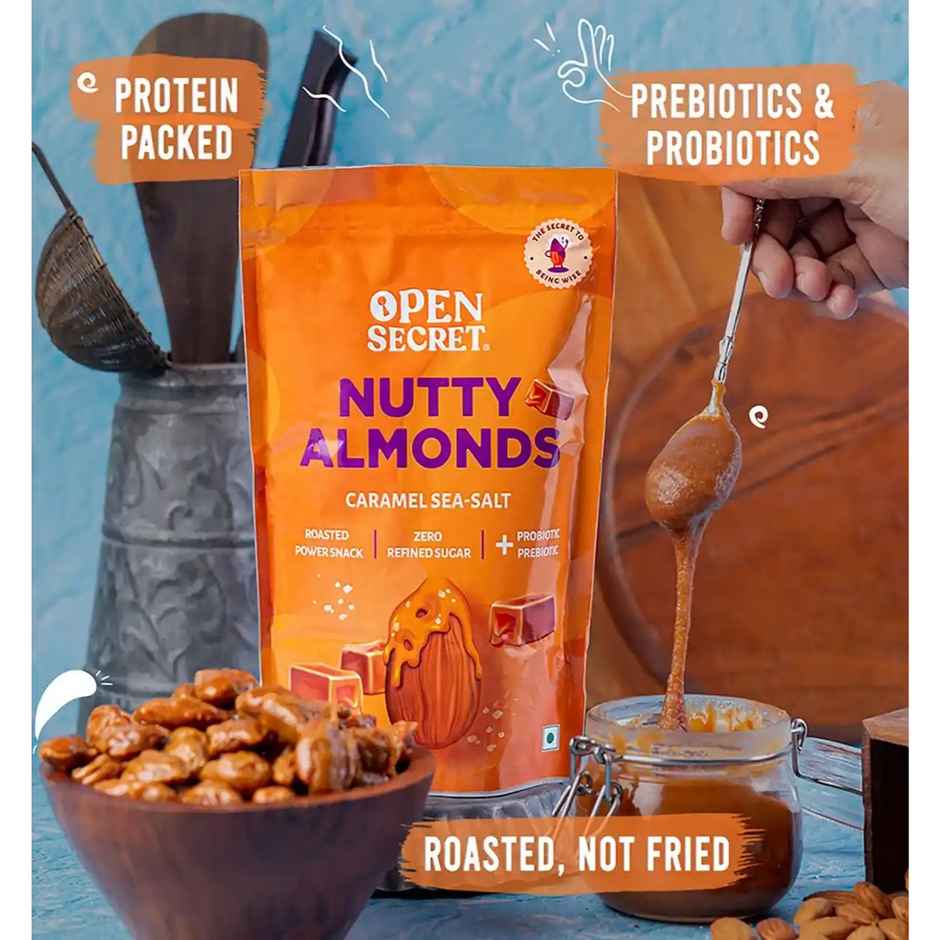 Open Secret Rakhi Chocolate and Dry Fruits Hamper for sister- Rakshabandhan Gift box, 4 cookies, 1 brownie, 2 flavoured nuts
