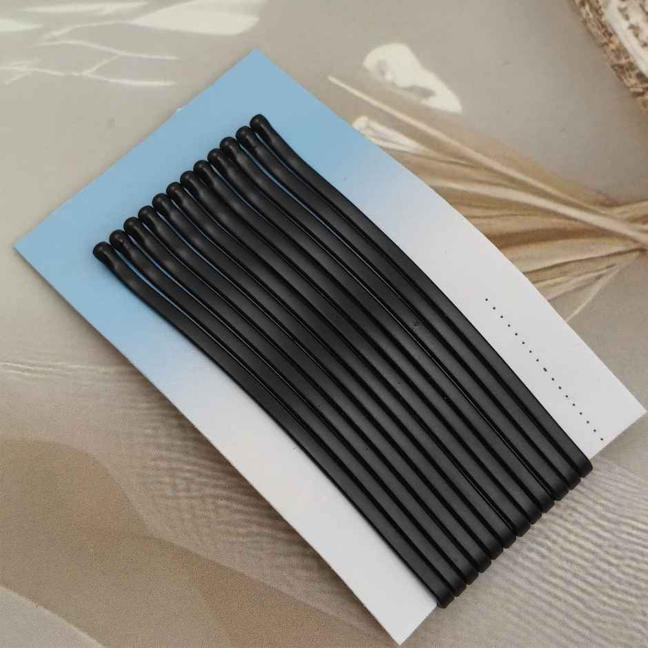 The Opal Factory Hair Accessories | Super Matt Bobby Pins for Girls and Women | Black
