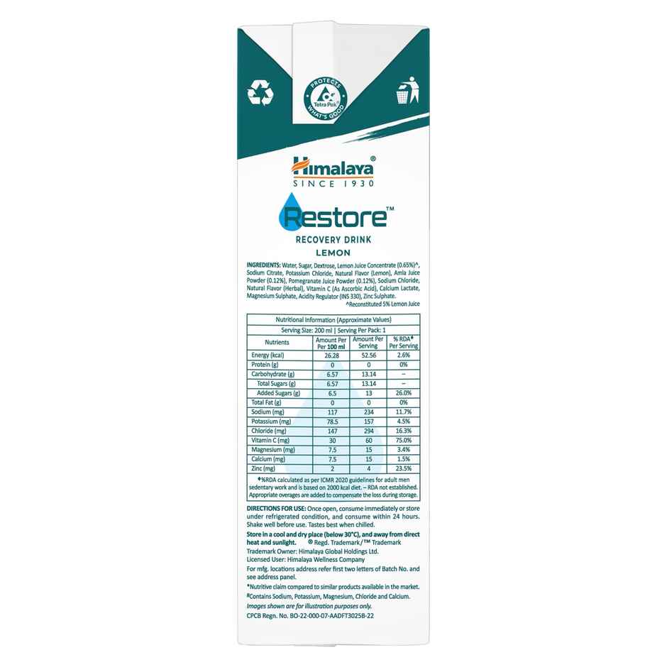 Himalaya Restore Recovery Drink | Lemon Flavor