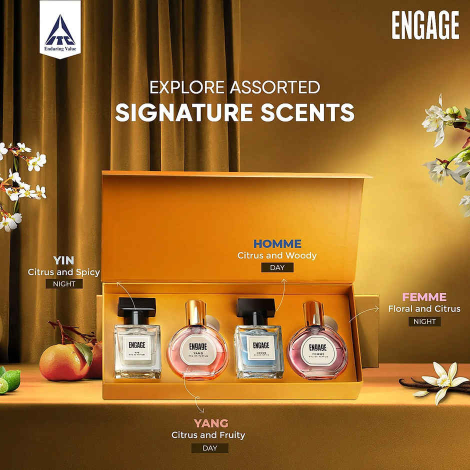 Engage Luxury Perfume Gift Set for Men & Women, Travel Sized, Assorted Pack